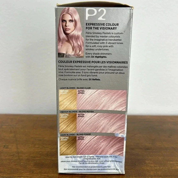 L'Oreal Feria Smokey Pastels Hair Color Pink Dye Salon Beauty Makeover Style - Picture 4 of 7